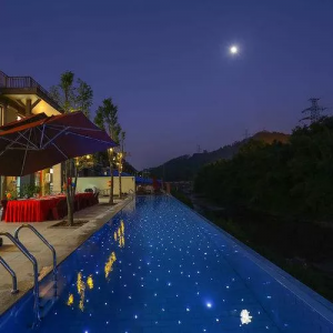piscina lluminosa segura il·luminació estrellada de fibra òptica