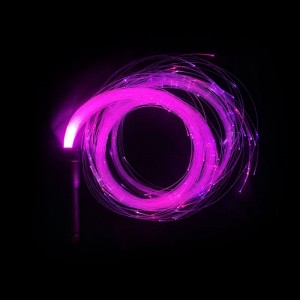 Rechargeable Colorful Luminous Optic Fiber Led Whip Para sa Rave Party