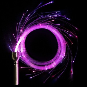 Fut led de fibra òptica lluminosa de colors recarregable de moda