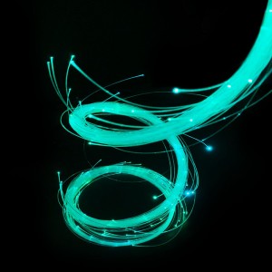 Mote oppladbar fargerik lysende optisk fiber LED-pisk