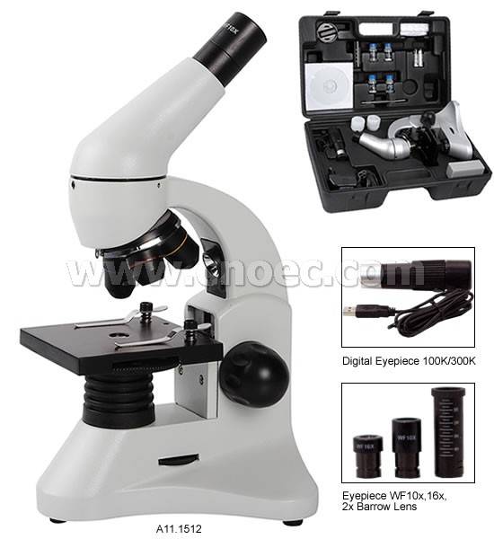 A11.1512-100K Digital Student Biological Microscope Gift Set, 1280x, 100K