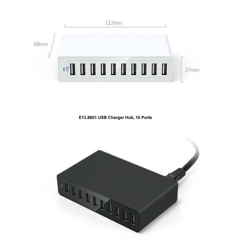 USB Charger Hub, 10 Ports