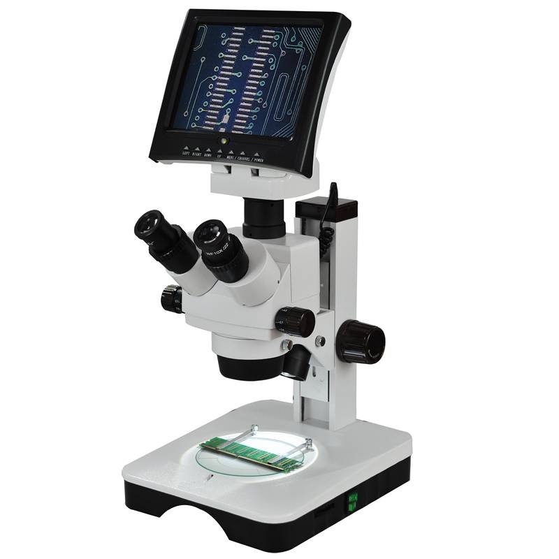 8′ LCD Stereo Microscope, 0.7x-4.5x