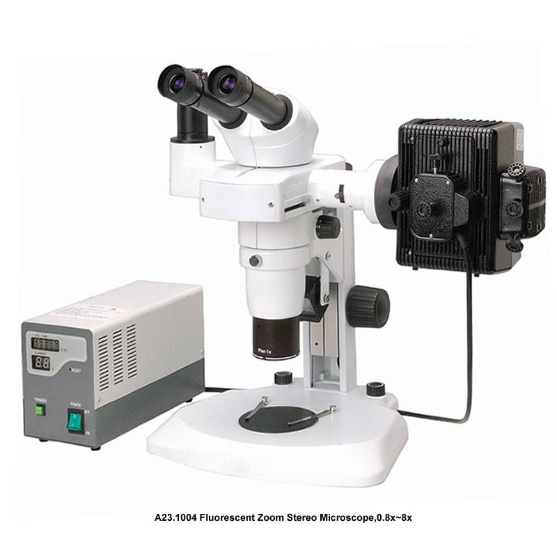 Fluorescent Zoom Stereo Microscope,0.8x~8x