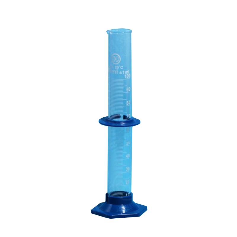 Measuring Cylinder, With Blue Plastic Ring & Base