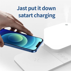 Multi-functional 15W fast charger mobile charging with air humidifier and night light