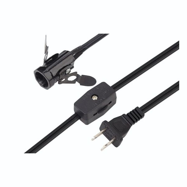 Cable de llum USA amb interruptor giratori E12 clip papallona
