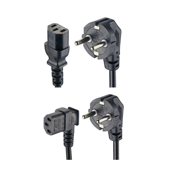 တောင်ကိုရီးယား KC ခွင့်ပြုချက် 3 Prong Pin Power Cord IEC C13 Wires
