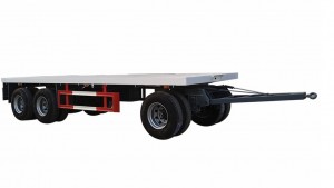 Flatbed Full Trailer with Towing Bar