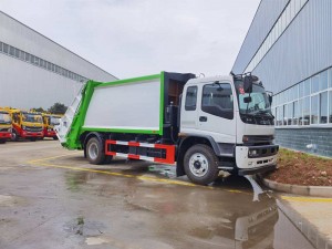8~10 Cubic Meter Refusal Compactor Garbage Truck – ISUZU 6 cylinder chassis – Drivig Type -4×2