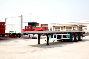 3 Axle Flat bed Container Trailer