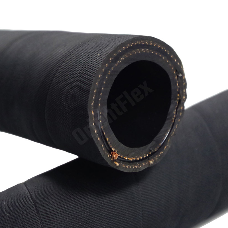 Tuyau hydraulique renforcé textile SAE 100 R4 avec renfort textile tressé et fil d'acier Helix