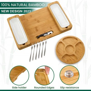 Bamboes Charcuterie Boards Opdienbord met messestelle