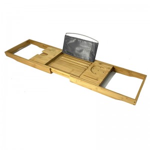 Bambu Expandable Bathtub Caddy Tray karo Book Tablet Holder