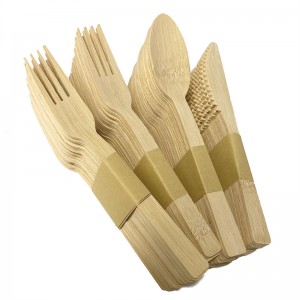 Eco-Friendly Bamboo Disposable Ntoo Cutlery Set