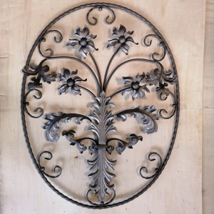 panel decorativo de ferro forxado ornamental rosetas de ferro forxado