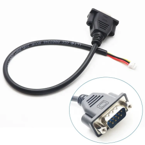 Custom DB9 Male RS232 Serial to PH2.0 3P Wire Harness Cable for Network