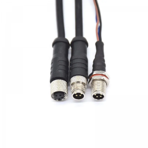 Custom M12 Electric Plug Waterproof Cable Circular Connector Para sa LED Lighting