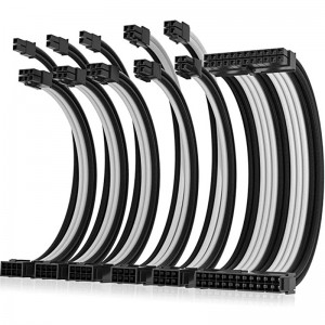 PSU Cable Extension Kit 1x24Pin/1x8Pin(4+4) EPS/2x8Pin(6P+2P) ho an'ny ATX Power Supply