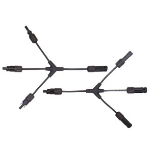 Napelemes PV-kábel Y-csatlakozója, 1-3. típus, csatlakozódugós csatlakozó