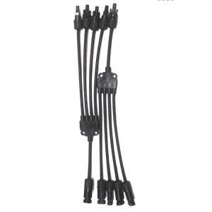 Паралелни приклучоци за гранка Y Extra Long 1 до 4 Сончев кабел од серијата mc4 конектор