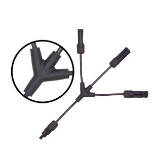 Y Nthambi Zolumikizira Solar Parallel Cable Adapter 4-Way Solar Cable Connector