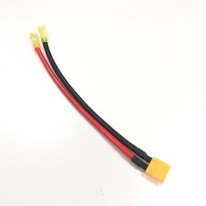 Amass Battery XT60 мъжки към изолиран F2 тип 6,35 мм 0,25 инча клемен съединителен кабел