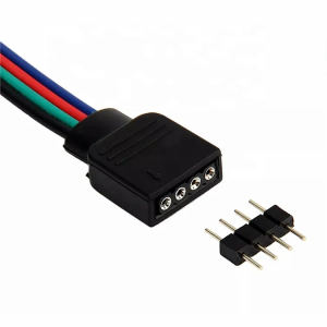 제조업체 OEM 여성 남성 LED 케이블 RGB 커넥터 케이블 10cm 전선