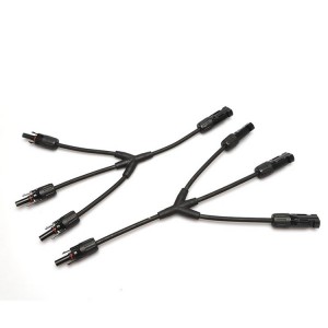 Kabel Konektor Surya Kabel Adaptor Paralel Cabang Y 1 hingga 3 Kawat M/FFF, F/MMM
