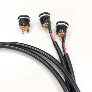 5,5 MM x 2,5 MM DC мъжки и женски захранващ щепсел Запояващ жак Адаптер Съединителен кабел