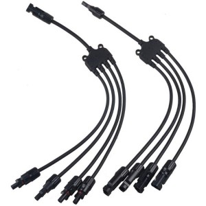 Solar y Cable Harness 4-in-1 ụdị 1500V Solar Cable Assembly nwere njikọ anyanwụ