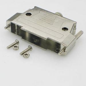 DB37 Metal Connector 37 Pin Hole Port Socket Male Male 2 Row Adapter Connector