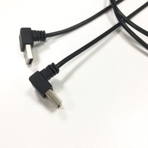 USB2.0-A Adapter Çepê Rast Angle Male Connector Extension Cable Cord