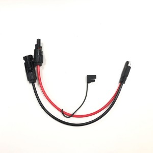 Konektor SAE ka MC4 Solar Adapter 10AWG PV Extension Cable Wire pikeun Sistem Panel Surya