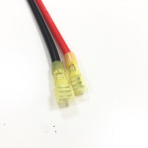 Amass Battery XT60 Murume kune Insulated F2 Type 6.35mm 0.25 ″ Spade Terminal Connector Cable