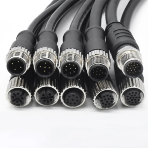 Customized 3pin Wire Circle Se nang metsi m12 Extension Cable Connector