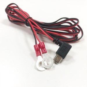 د بیټرۍ مینی USB نارینه چارجر کیبل عمده پلور قیمت تور سور UL2468 22AWG