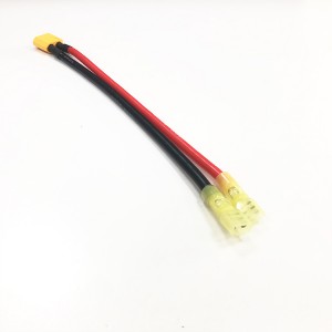 Amass Battery XT60 мъжки към изолиран F2 тип 6,35 мм 0,25 инча клемен съединителен кабел