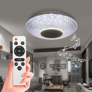 Remote control led ceiling light with speaker fashion wifi app control blueteeth led ceiling lamp 48W 60W 3000-6500K