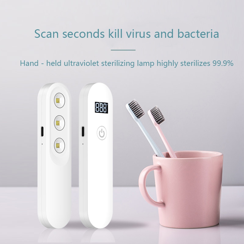 Pocket Mini Portable Uv-c Led Disinfection Wand Cell Phone Toothbrush Uv Sterilizer Sanitizer Wand Uv Light Sanitizer Sterilizer