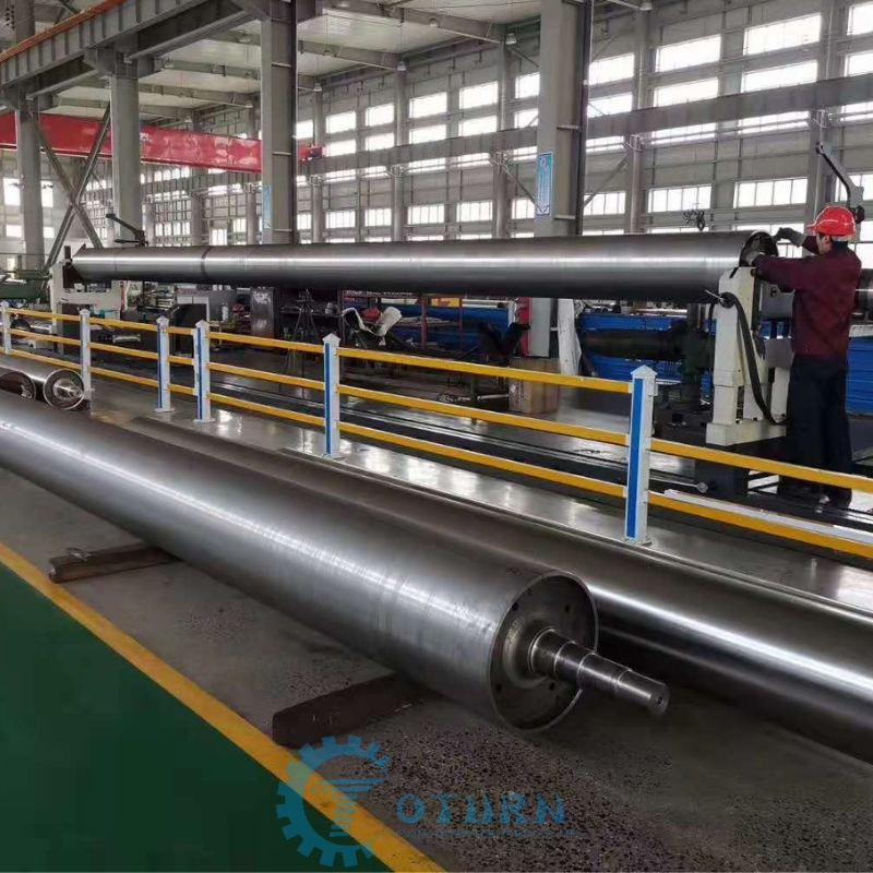 12M CNC Gantry pangeboran Jeung panggilingan Mesin Pikeun roller mesin kertas pangbadagna di dunya