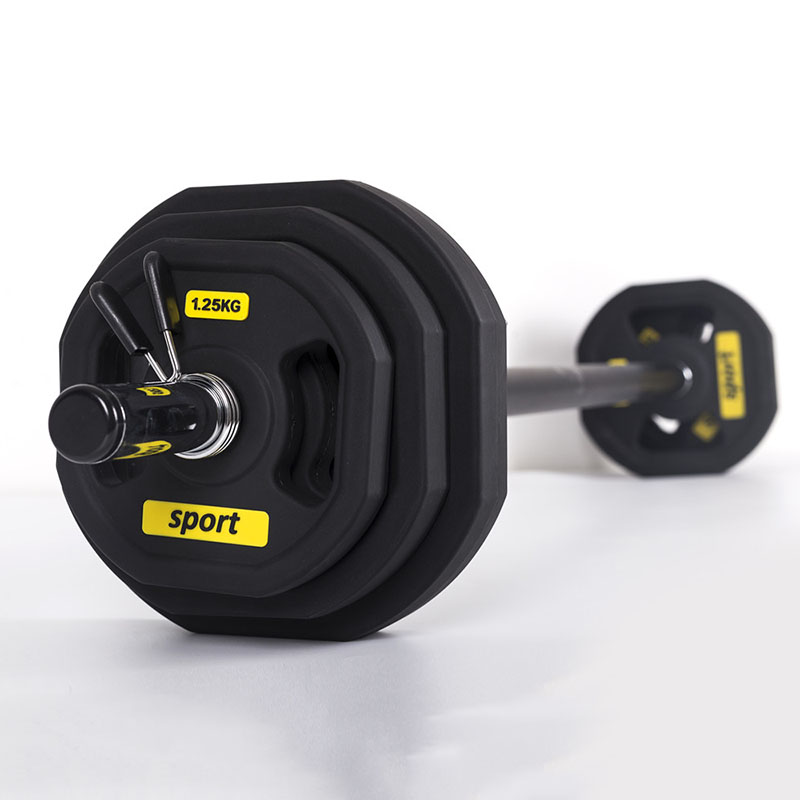 TPU Powerlifting 20KG Barbell Set with Barbell Bar, Places Weight, Klips Spring