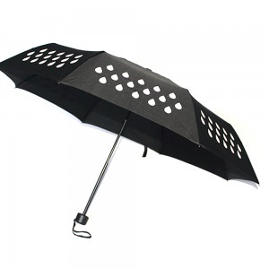 OVIDA 3 hopfällbar special manuellt paraply regnbåge färgbyte i regnig dag paraply