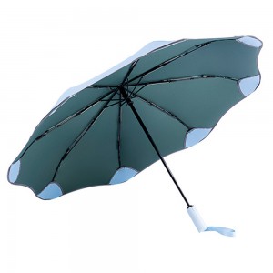 OVIDA 3 faltbarer Automatikschirm, neuer Design-Regenschirm mit Farbbeschichtung