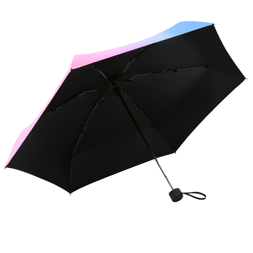 OVIDA 5 kokoontaittuva superminikevyt aurinkovarjo mustalla UV-pinnoitteella