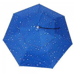 Ovida កង្ហារខាងក្រៅដែលអាចបត់បានពីរដងសម្រាប់ក្បាល galvanized ត្រជាក់ត្រជាក់តូច parasol ជាមួយអំពូល LED ឆ័ត្រសម្រាប់នេសាទ