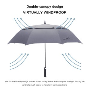 Ovid υψηλής ποιότητας ανθεκτικό με χρήση διαφόρων αυτόματων ανοιχτών αντιανεμική ομπρέλα γκολφ προσαρμοσμένης διπλής στρώσης