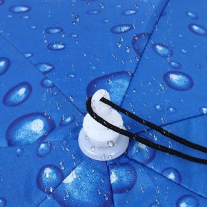 Ovida Преносим двойно сгъваем външен вентилатор за главата галванизиран студен малък охлаждащ чадър с LED светлина шапка чадър за риболов