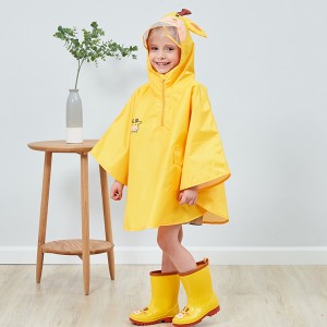 Baju hujan PVC Ovida baju hujan kanak-kanak haiwan 3D comel untuk baju hujan fesyen luar kanak-kanak