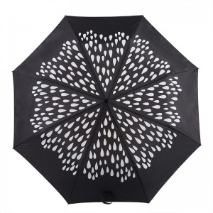 Ovida pinuh otomatis logo ngaropéa prints payung promosi warna ngarobah payung